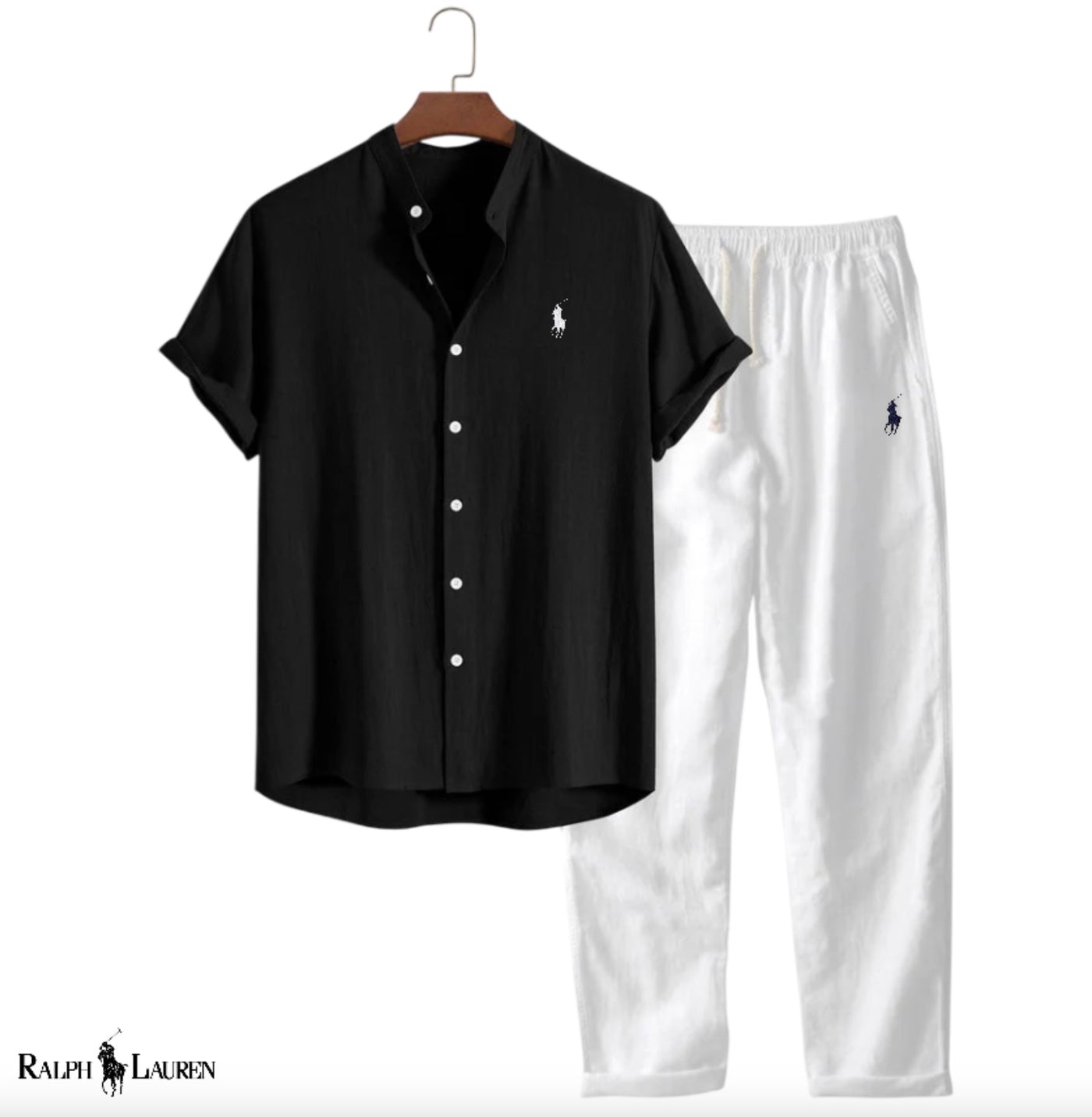 Conjunto de polo y pantalón para hombre