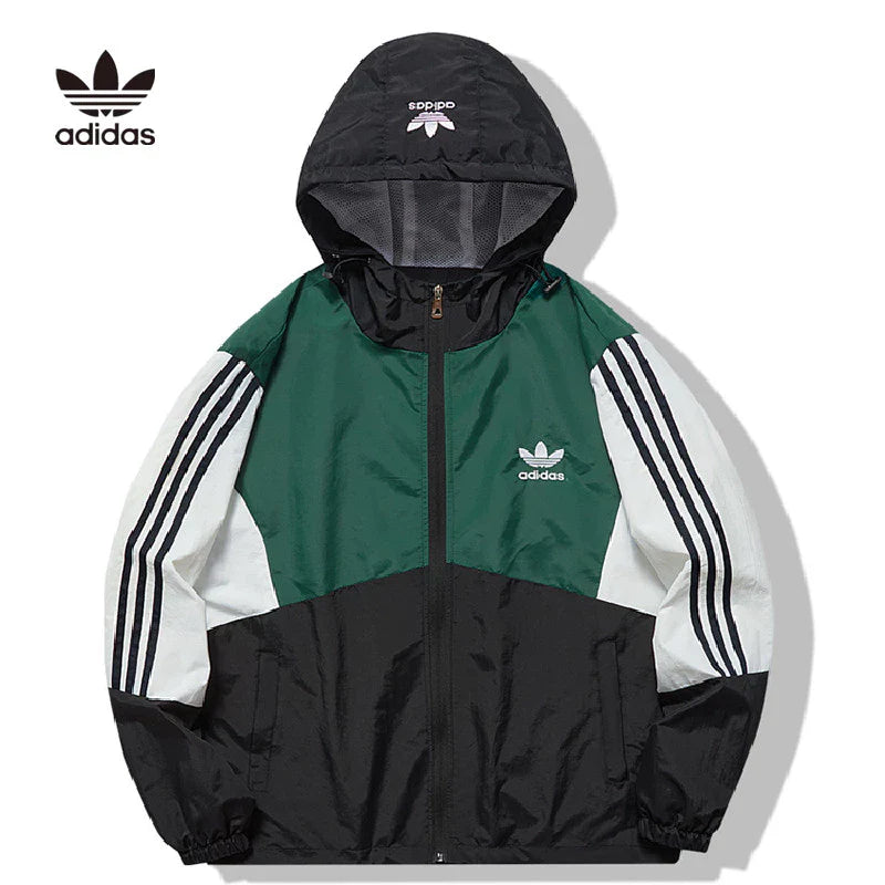 Adidas Originals - Elegante chaqueta cortavientos con cremallera